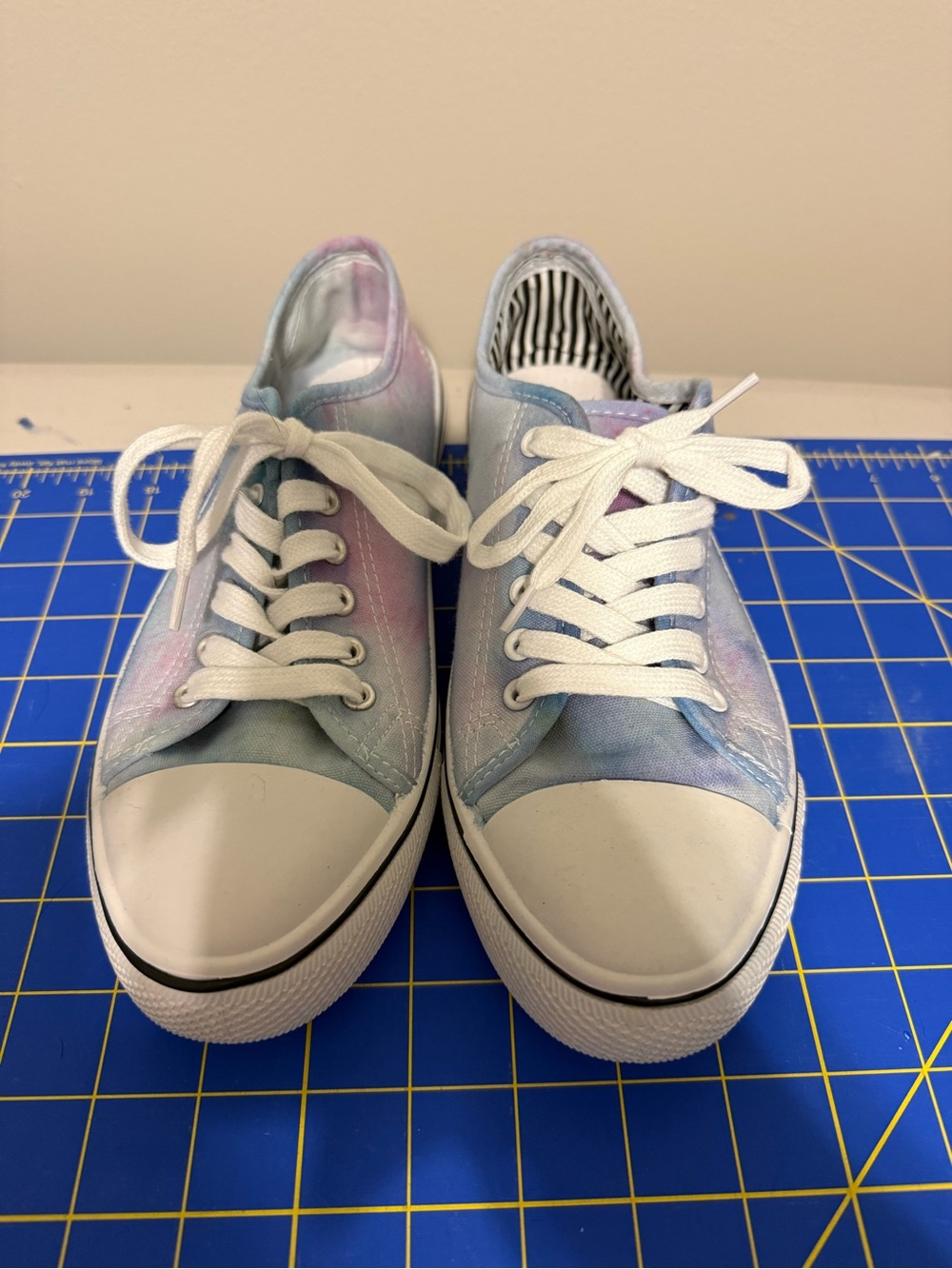 Ice Dyed converse-style sneakers